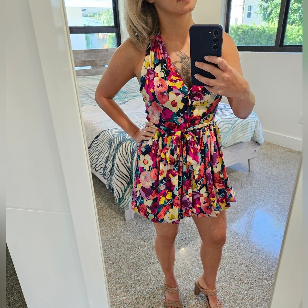 Betsey Johnson floral romper size 0 small